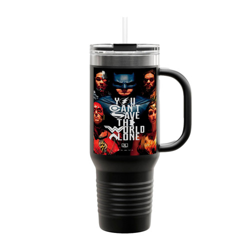 Justice League Quote Insulated Travel Mug