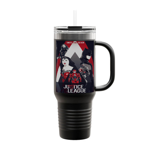 Justice League Unite The Seven Insulated Travel Mug