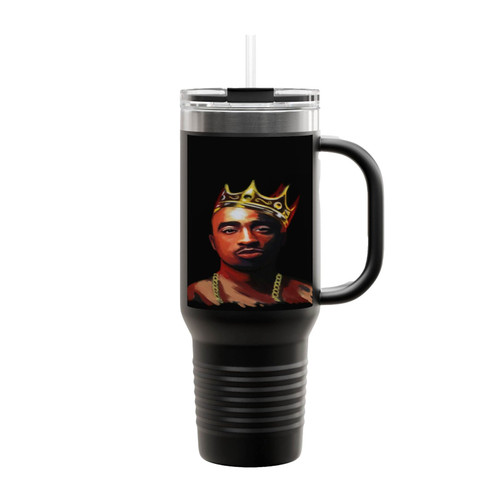 King Tupac 2Pac Hip Hop Insulated Travel Mug