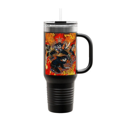 Kiss Hard Rock Band Insulated Travel Mug