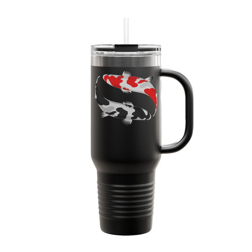 Koi Fish Yin And Yang Insulated Travel Mug