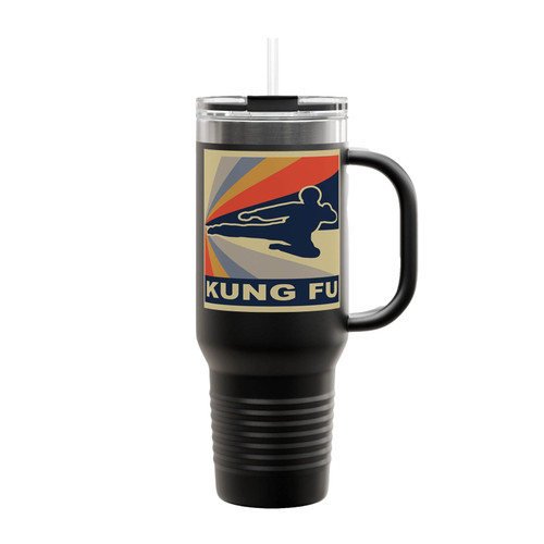 Kung Fu Vintage Retro Insulated Travel Mug