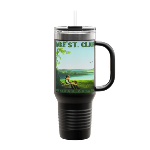 Lake St Clair Michigan Ontario Insulated Travel Mug