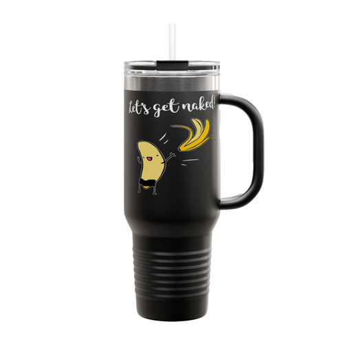 Let's Get Naked Insulated Travel Mug