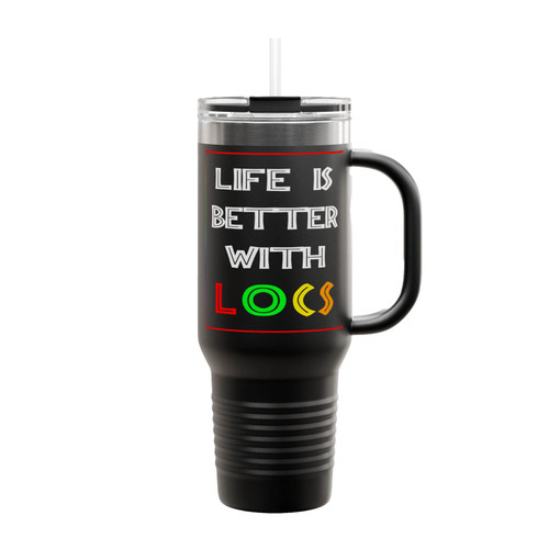Life Is Better With Locs Pride Insulated Travel Mug