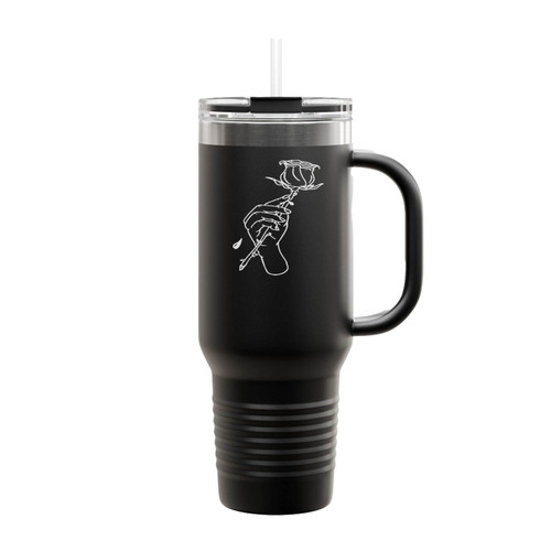Lil Peep Flower Rose Hand Insulated Travel Mug