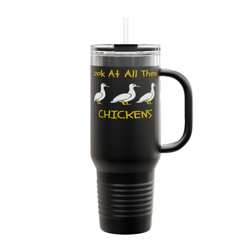 Look At All Those Chickens Insulated Travel Mug