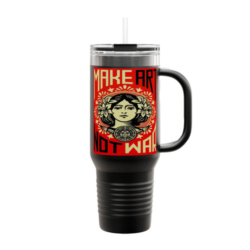 Make Art Not War Insulated Travel Mug