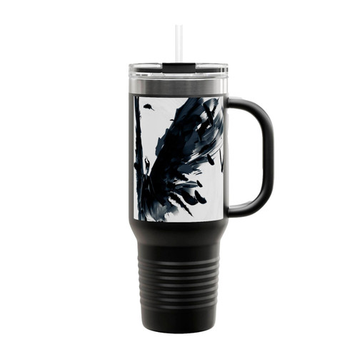 Maleficent Feather Art Insulated Travel Mug