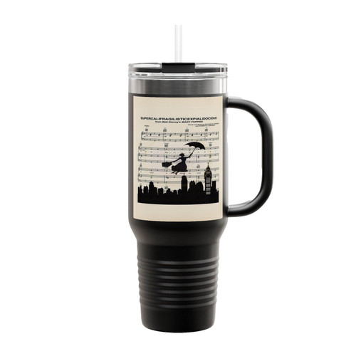 Mary Poppins Silhouette Disney Insulated Travel Mug