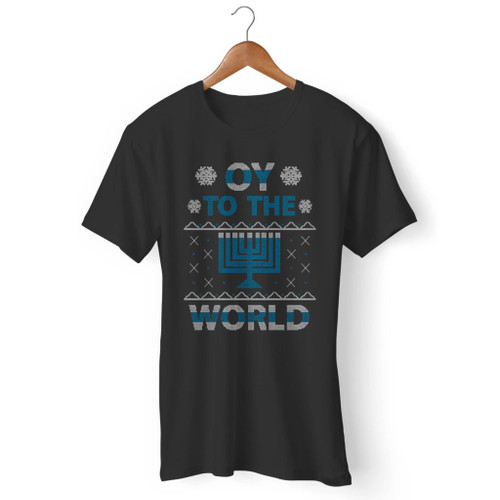 Oy To The World Hanukkah Celebration Men T Shirt