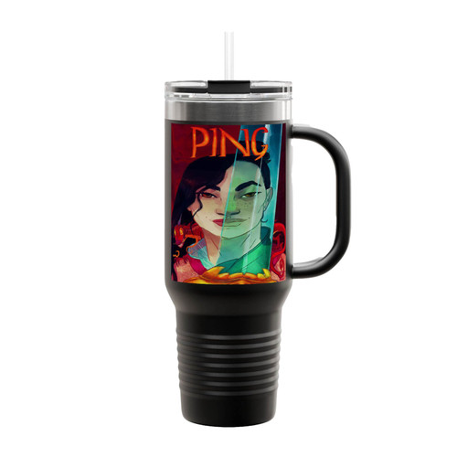 Mulan Face Illustration Insulated Travel Mug