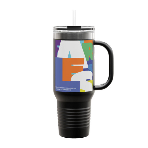 Multicolored Fearless Art Insulated Travel Mug