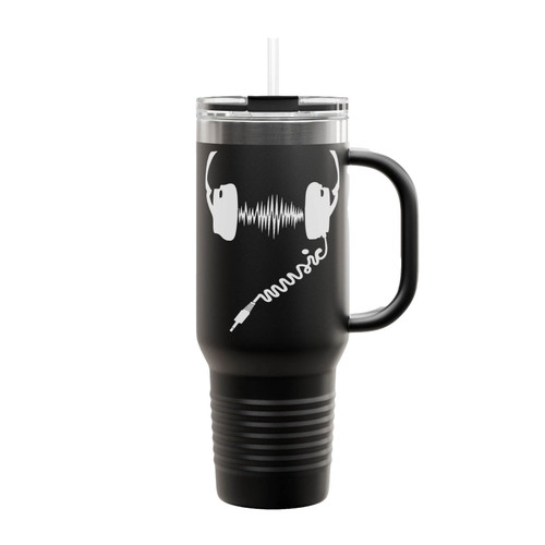 Music Headphone Insulated Travel Mug