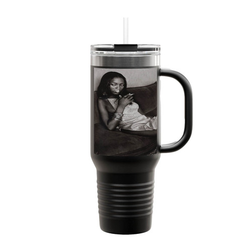 Naomi Campbell Smoking Insulated Travel Mug
