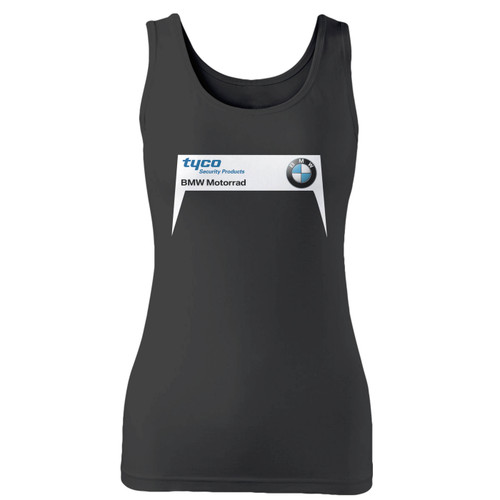 High quality print of this slim fit bmw tyco racing team women tank top will turn heads. And bystanders won't be disappointed - the racerback cut looks good one any woman's shoulders.