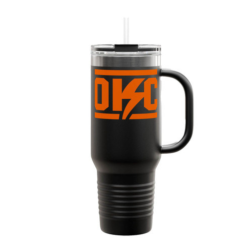 Oklahoma City Thunder Iron Tee Insulated Travel Mug