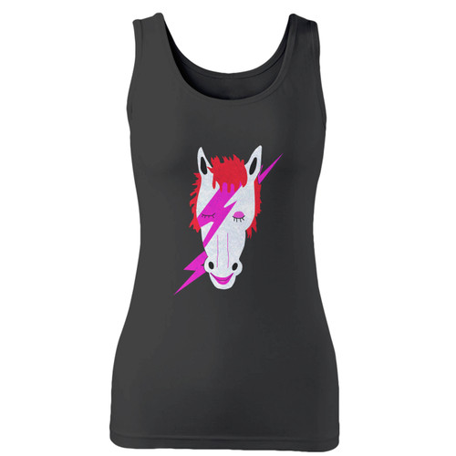 High quality print of this slim fit bojack horseman david pownie women tank top will turn heads. And bystanders won't be disappointed - the racerback cut looks good one any woman's shoulders.