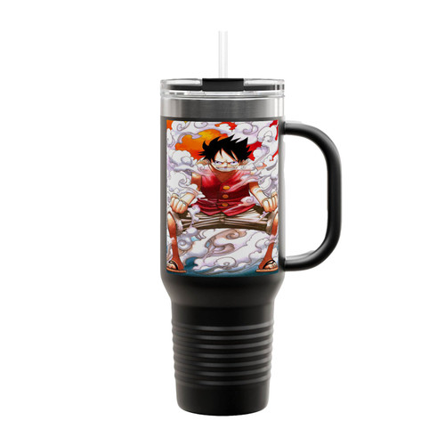 One Piece Luffy Angry Insulated Travel Mug