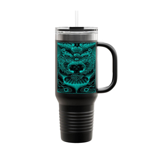 Owl Eule Cute Psychedelic Chakra Insulated Travel Mug