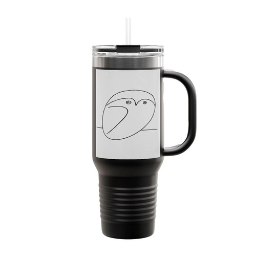 Pablo Picasso Owl Sketch Insulated Travel Mug