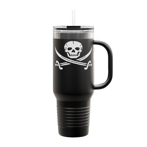Pirate Skull & Sword Insulated Travel Mug