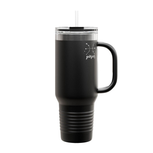 Pisces Zodiac Insulated Travel Mug
