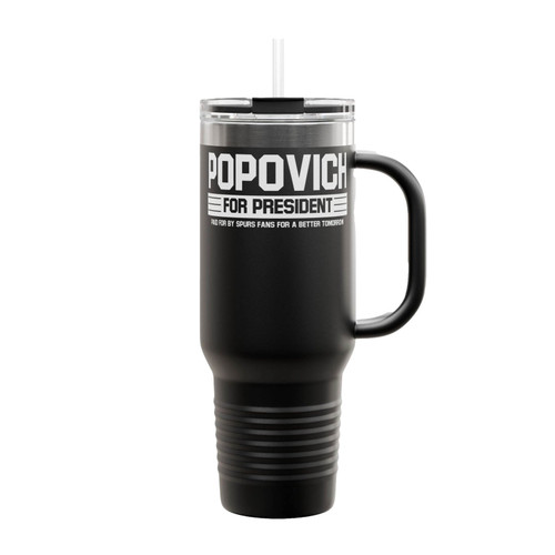 Popovich For President Insulated Travel Mug