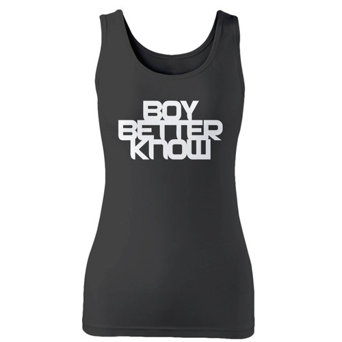 High quality print of this slim fit boy better know jme skepta bbk grime hip hop women tank top will turn heads. And bystanders won't be disappointed - the racerback cut looks good one any woman's shoulders.