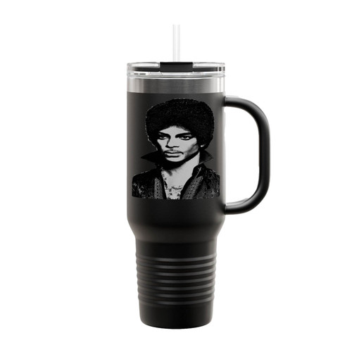 Prince Afro Silhouette Insulated Travel Mug