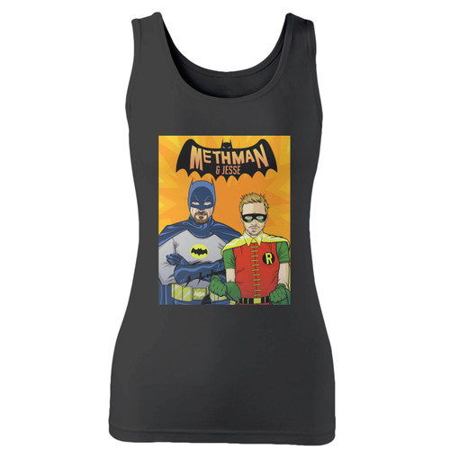 High quality print of this slim fit breaking batman gotham city women tank top will turn heads. And bystanders won't be disappointed - the racerback cut looks good one any woman's shoulders.