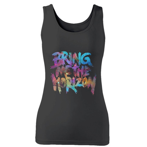 High quality print of this slim fit bring me the horizon women tank top will turn heads. And bystanders won't be disappointed - the racerback cut looks good one any woman's shoulders.