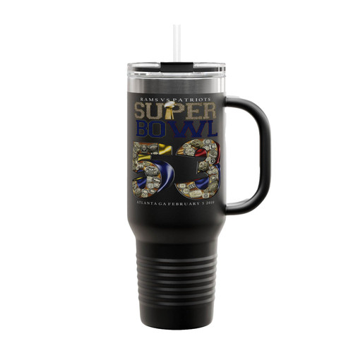 Rams Vs Patriots Super Bowl Lii Insulated Travel Mug