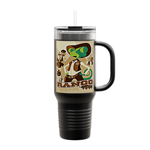 Rango Chameleon Cartoon Insulated Travel Mug