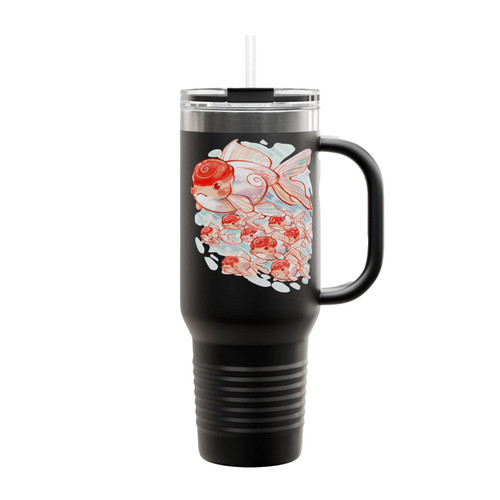 Red Cap Oranda Gold Fish Insulated Travel Mug