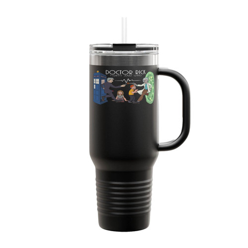 Rick And Morty Doctor Who Combo Insulated Travel Mug