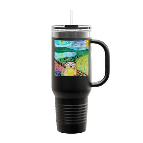 Rick And Morty Scream Funny Anime Men Insulated Travel Mug