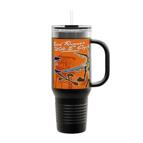 Road Runner And Wile E Coyote Cartoon Insulated Travel Mug