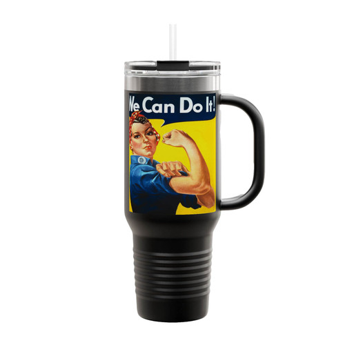Rosie The Riveter Real Person Insulated Travel Mug
