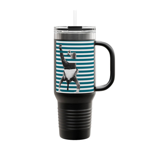 Scandinavian Optical Illusion Art Insulated Travel Mug