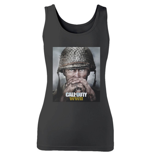 High quality print of this slim fit call of duty wwii women tank top will turn heads. And bystanders won't be disappointed - the racerback cut looks good one any woman's shoulders.