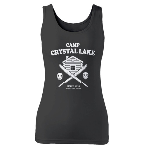 High quality print of this slim fit camp crystal lake custom women tank top will turn heads. And bystanders won't be disappointed - the racerback cut looks good one any woman's shoulders.