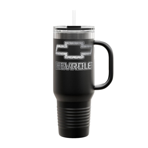Silver Chevy Chevrolet Insulated Travel Mug