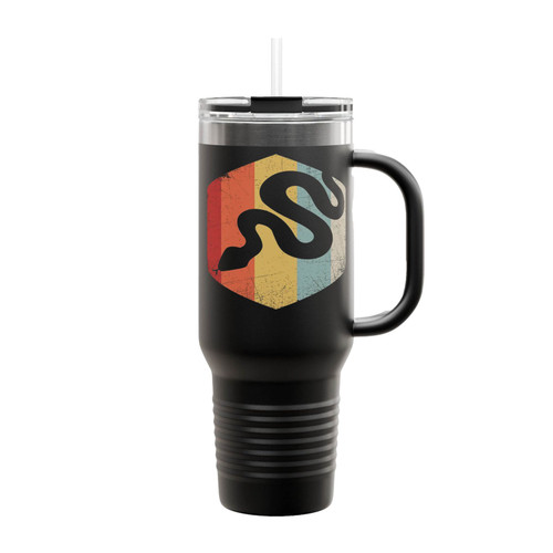Snake Retro Distressed Style Insulated Travel Mug