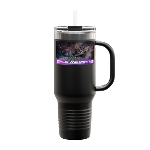 Space Meowntain Disney Space Mountain Cat Parody Insulated Travel Mug