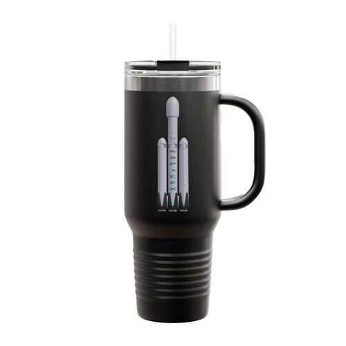 Spacex Falcon Heavy Rocket Insulated Travel Mug