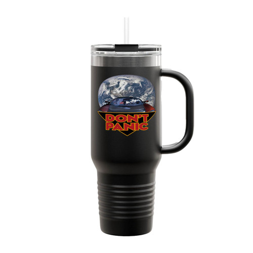 Spacex Starman Dont Panic Insulated Travel Mug