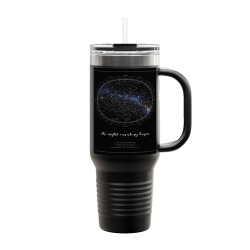 Star Map Of The Night Sky Insulated Travel Mug