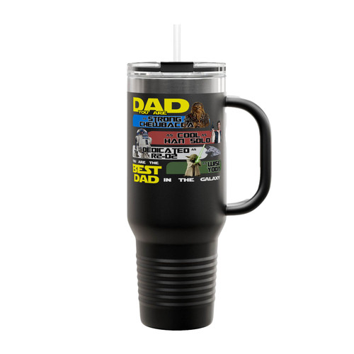 Star Wars Fathers Day Daddy Sci Fi Jedi Insulated Travel Mug