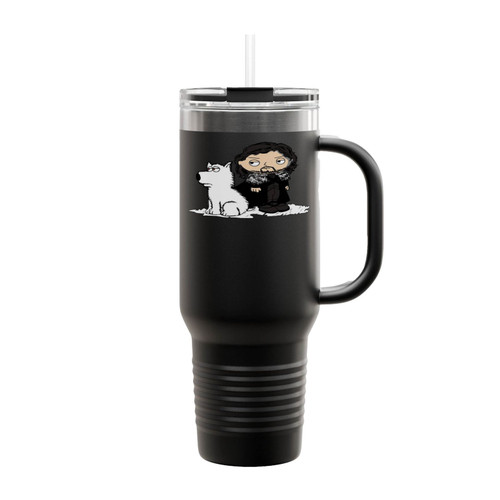 Stewie Griffin Jon Snow Direwolf Game Of Thrones Insulated Travel Mug